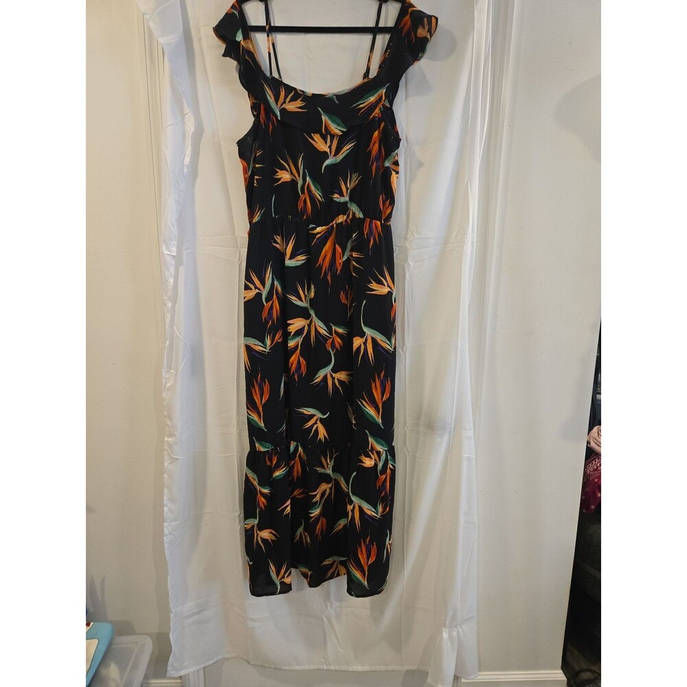 Mossimo Bird of Paradise Off-the-Shoulder Maxi Dress